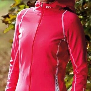 HELLY HANSEN Lifa Jacket L Pink Gorpcore Lite Mid Layer Sculpting Zip Up FLAW
